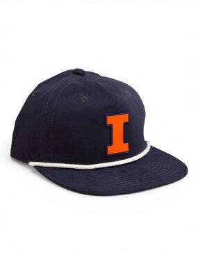 Illinois Fighting Illini Orange 3D Classic Rope Hat- Navy/ White